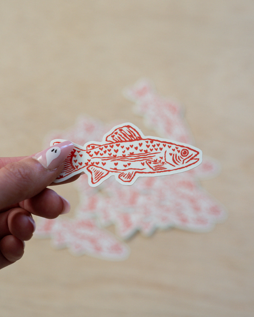 Heart Fish Sticker