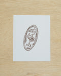 Lucky Penny Linocut Print