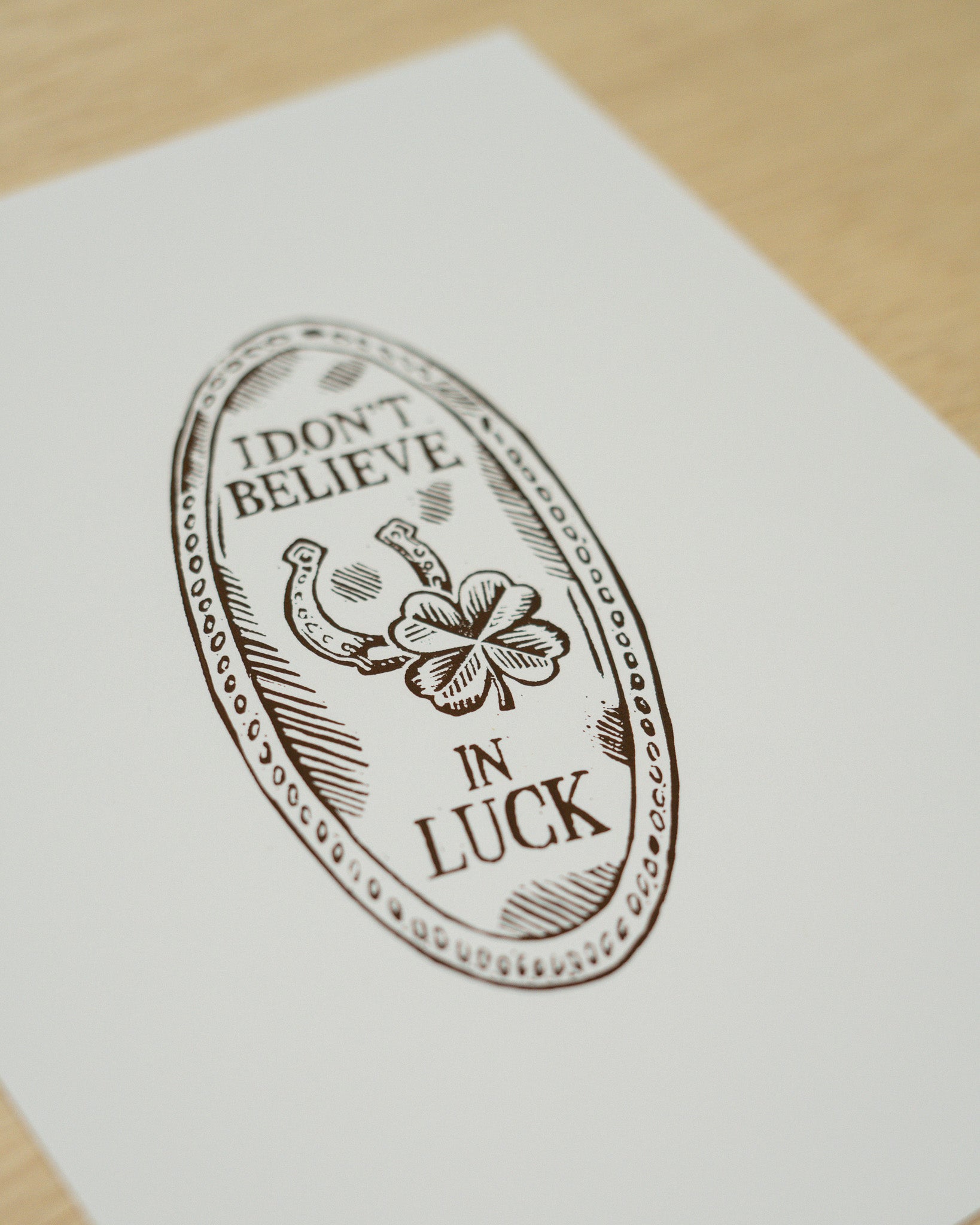 Lucky Penny Linocut Print