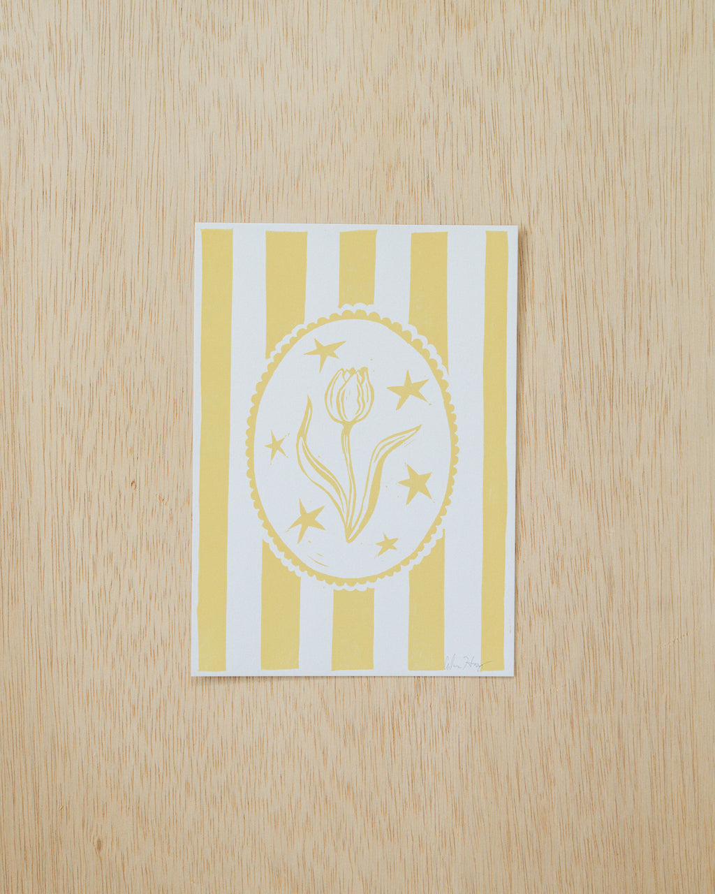 Tulip Linocut Print