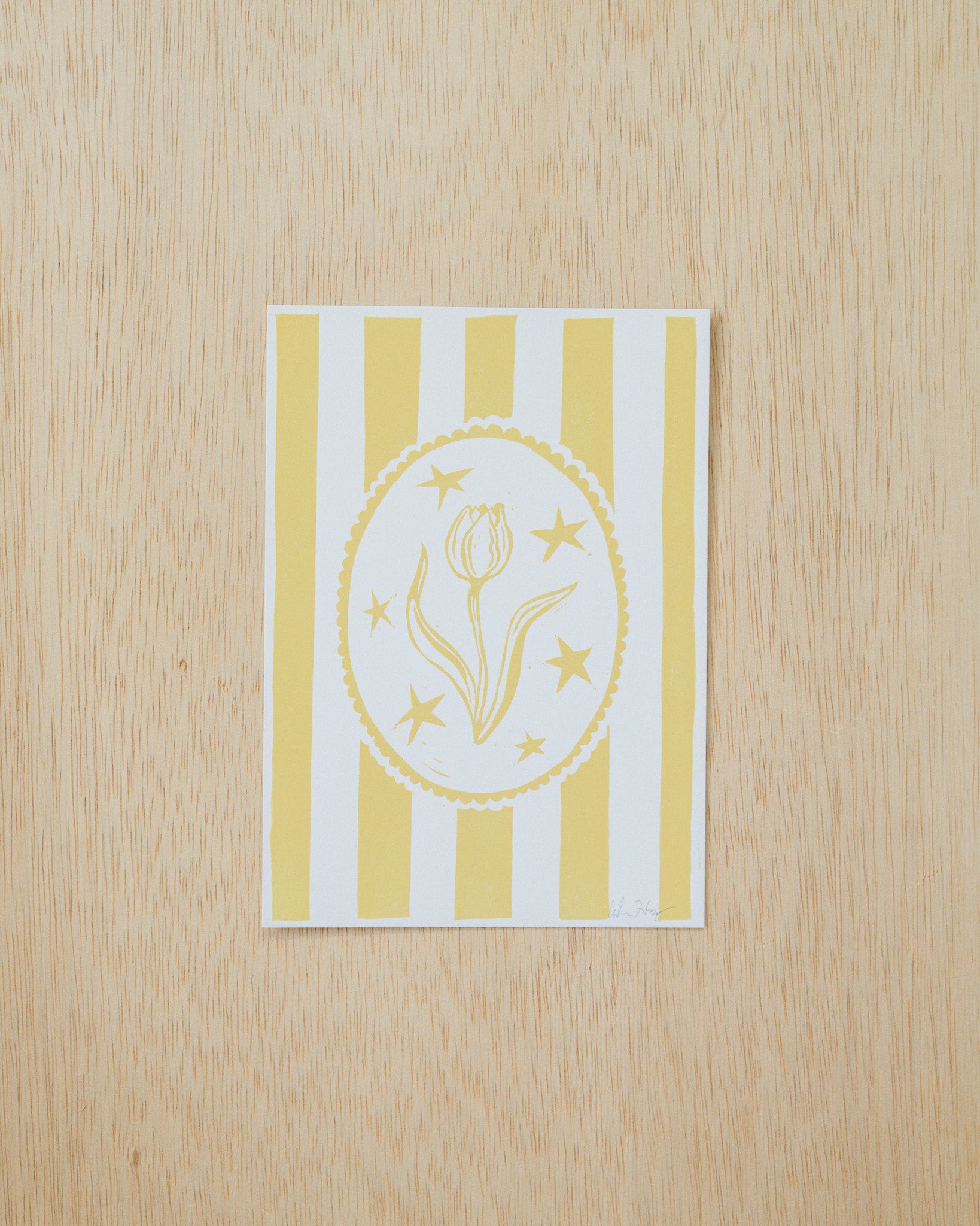 Tulip Linocut Print