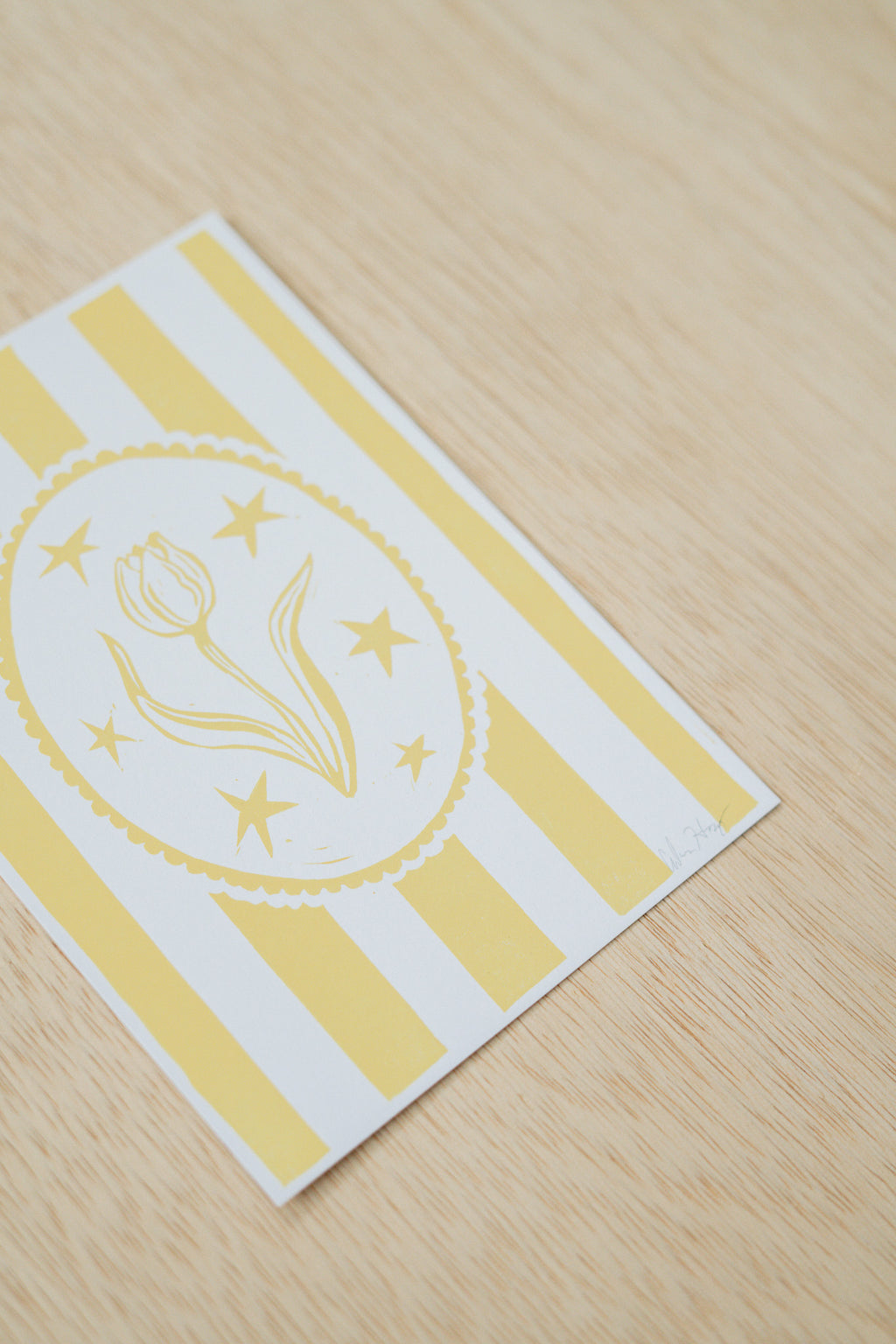 Tulip Linocut Print