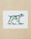 Hunting Dog Linocut Print