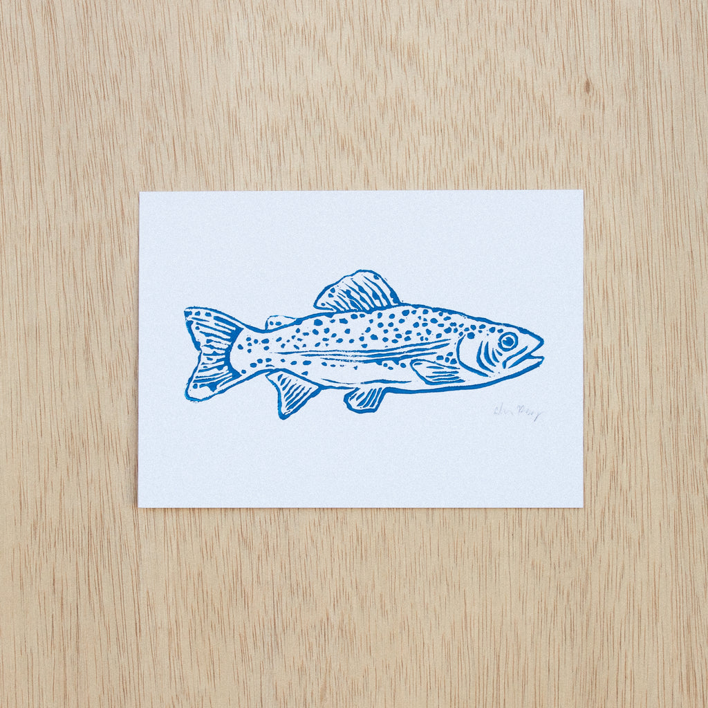 Fish Linocut Print