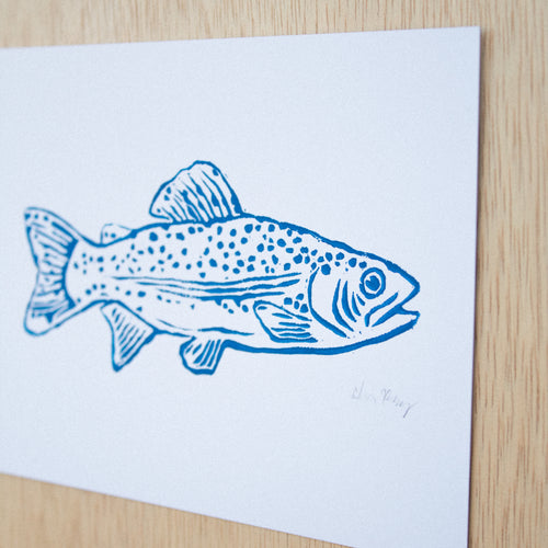 Fish Linocut Print