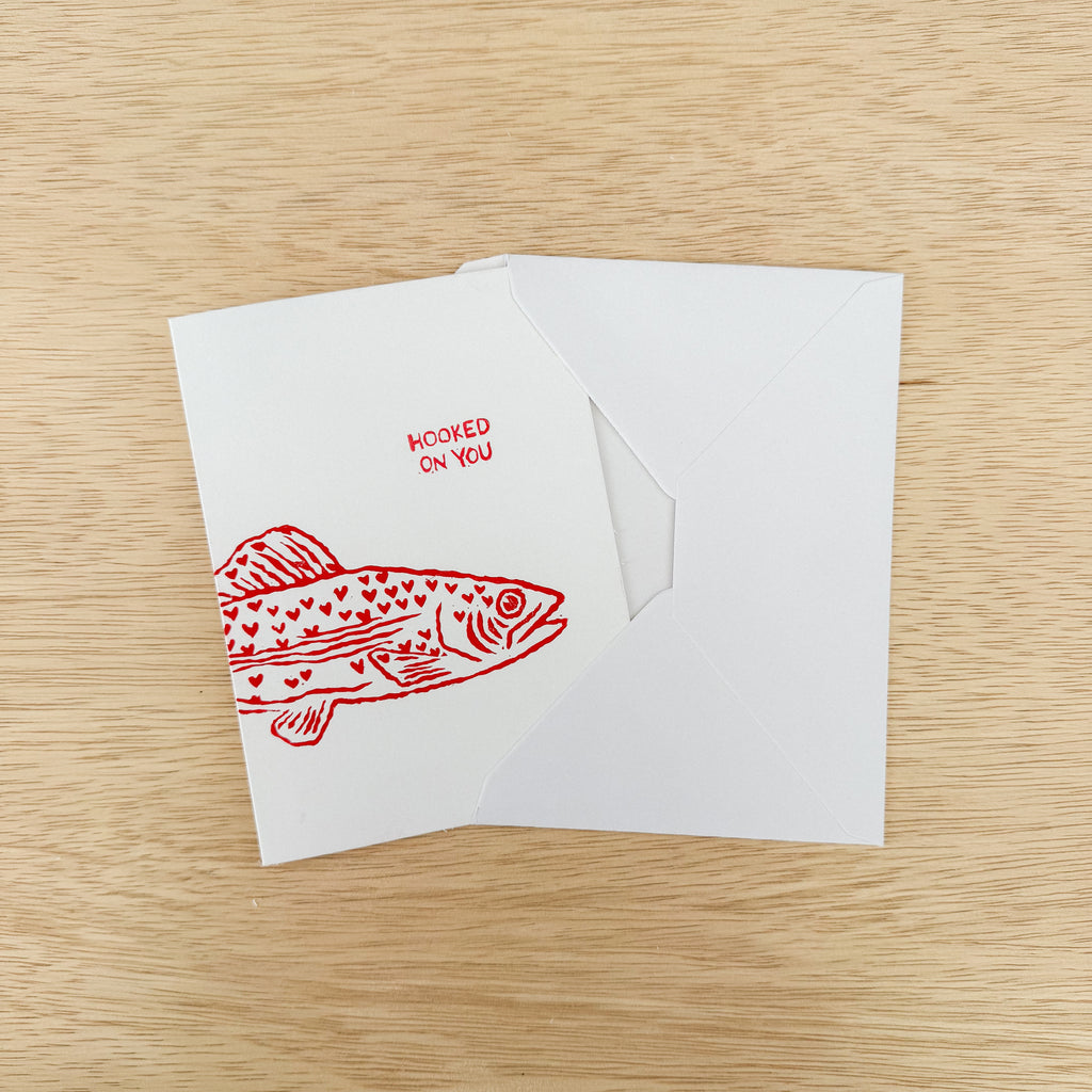 hooked On You Greeting Card