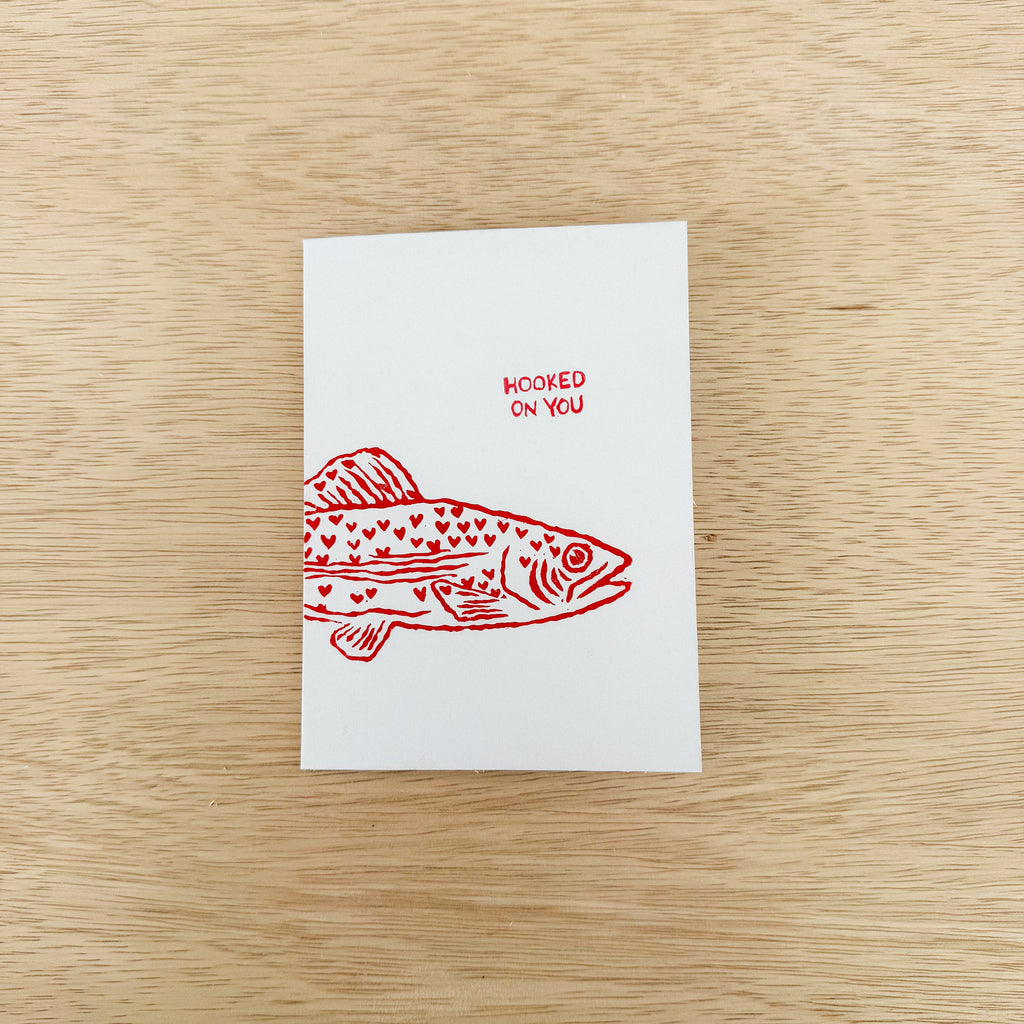 hooked On You Greeting Card
