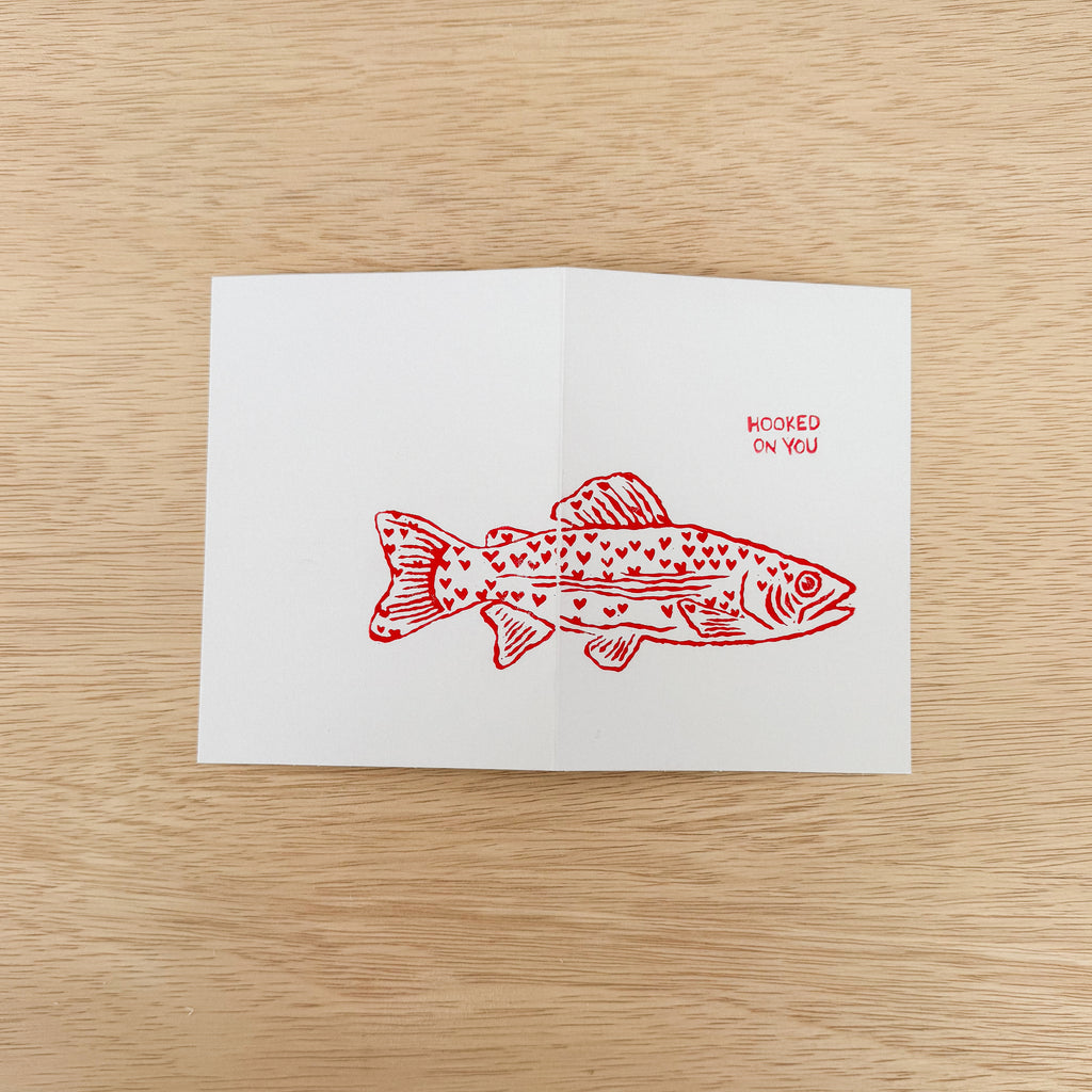 hooked On You Greeting Card